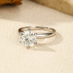 2ct D Color VVS1 Clarity Moissanite 925 Sterling Silver Dazzling Classic