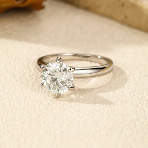 2ct D Color VVS1 Clarity Moissanite 925 Sterling Silver Dazzling Classic