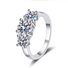 Moissanite Engagement Rings 2ct D Color VVS1 Clarity Round Brilliant Cut
