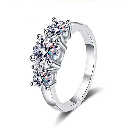 Moissanite Engagement Rings 2ct D Color VVS1 Clarity Round Brilliant Cut
