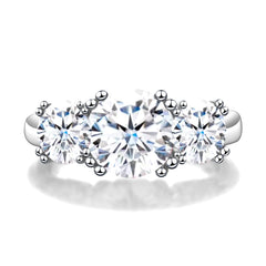 5 Carat round Cut Moissanite Engagement Ring for Women