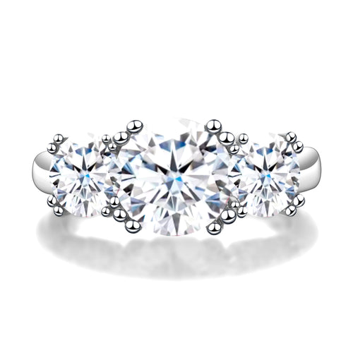 5 Carat round Cut Moissanite Engagement Ring for Women