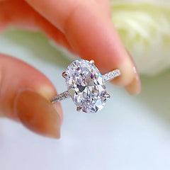 Oval Cut Moissanite Rings For Women Wedding Engagement  ring