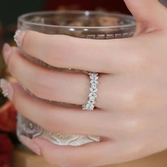 2.5CT Moissanite Diamond Ring for Women  Wedding Engagement Band Fine Jewelry
