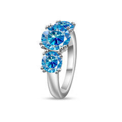5 Carat round Cut Moissanite Engagement Ring for Women