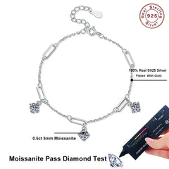 925 Sterling Silver with Gold Plated Lab Diamond Women