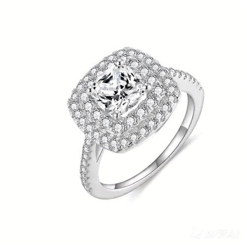 Cushion Cut 1.5ct Moissanite Engagement Ring