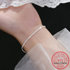 Moissanite Bracelet 18K White Gold Plated Sterling Silver