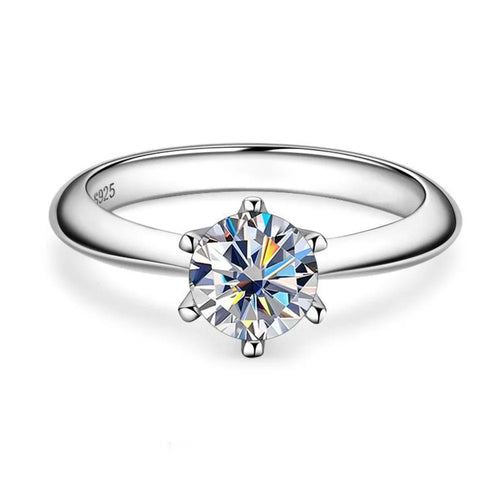 VVS1 Lab Diamond Solitaire Ring For Women Engagement Promise Wedding Band Jewelry