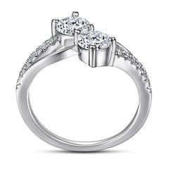 925 Silver Ring for Women D Color Shining Moissanite Gemstone Engagement Ring Round cut