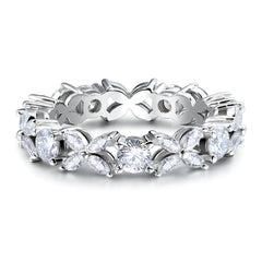 2.5CT Moissanite Diamond Ring for Women  Wedding Engagement Band Fine Jewelry