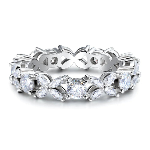 2.5CT Moissanite Diamond Ring for Women  Wedding Engagement Band Fine Jewelry
