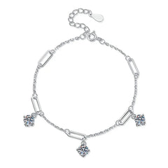 925 Sterling Silver with Gold Plated Lab Diamond Women