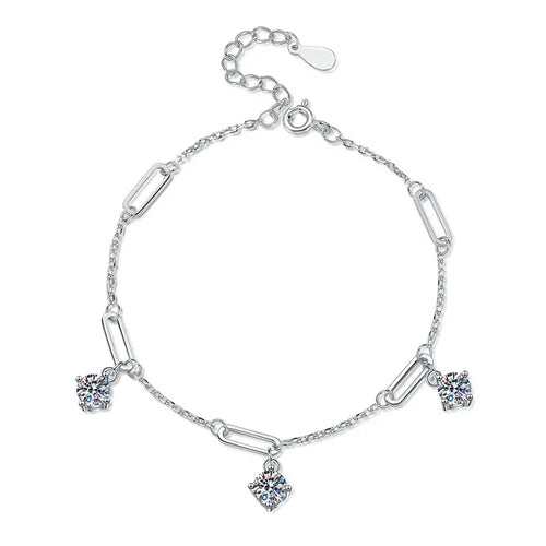 925 Sterling Silver with Gold Plated Lab Diamond Women
