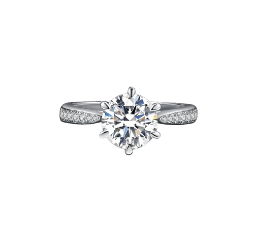 0.5ct 1ct 1.5ct 2ct 3ct Round S925 Sterling Silver Wedding Engagement Ring