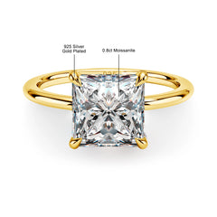 1ct 2ct 3ct D Color VVS1 Princess Cut Moissanite Ring For Women Engagement