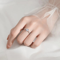 2CT Moissanite 925 Sterling Silver Ring Luxury for Women Engagement