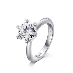 3ct Oval Moissanite Diamond Rings Women Sterling Silver Engagement Wedding