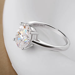 1-4CT Oval Cut Moissanite Rings for Women Sparkling Diamond