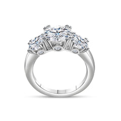 5 Carat round Cut Moissanite Engagement Ring for Women