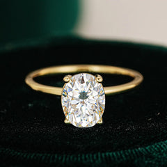 1/2 Carat D Color VVS Moissanite Gold Plated Fine Jewelry for Women