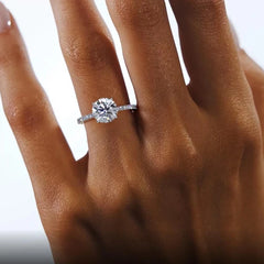 Classic 925 Sterling Sliver Engagement Wedding Promise Rin