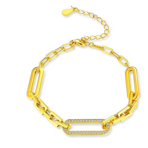 925 Sterling Silver Moissanite Bracelet Gold Bracelets for Women