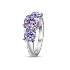 5 Carat round Cut Moissanite Engagement Ring for Women