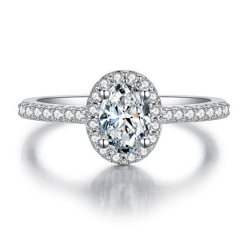 1 Ct oval D Color Moissanite Ring For Women Diamond moissanite Rings