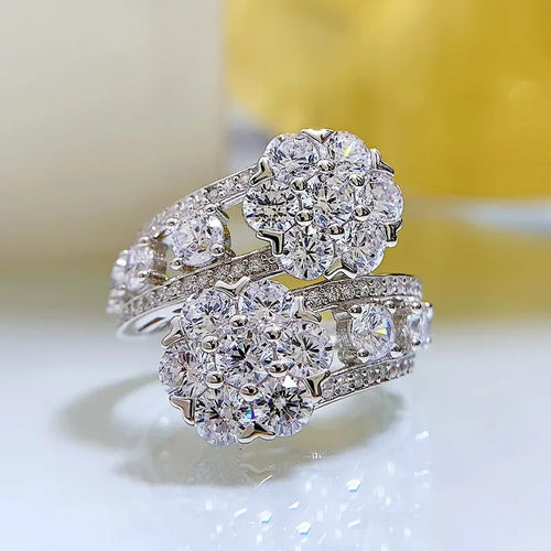 Real 925 sterling silver Party Wedding band Rings for Women Promise Engagement Jewelry Radiant cut