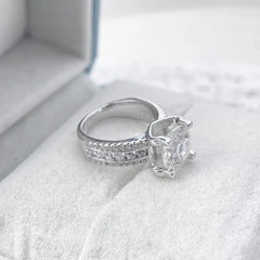 3ct 5ct D VVS1 Moissanite Round Wedding Ring For Women