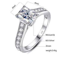 2ct 6*8mm D Color Wedding Jewelry With Engagement