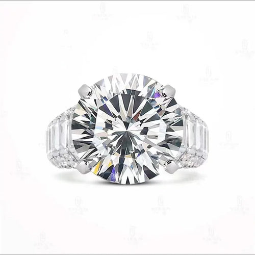 5ct D Color Moissanite Diamond Ring 925 Sterling Silver Party Wedding Band Rings