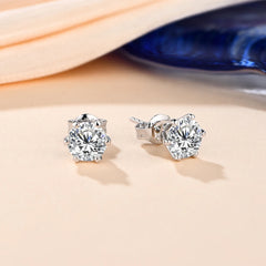 2.0 Carat Moissanite Gemstone Stud Earrings for Women