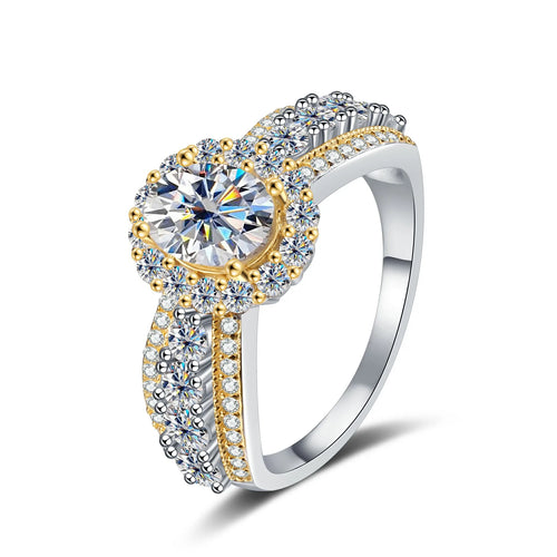 1.5 carat oval moissanite diamond ring